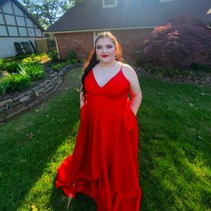 Red Sherri Hill dress